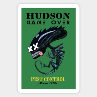Hudson Game Over Pest Control Magnet